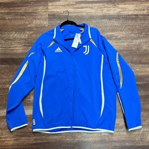 Men's adidas Blue Juventus Teamgeist Woven Full-Zip Jacket Size XL NWT